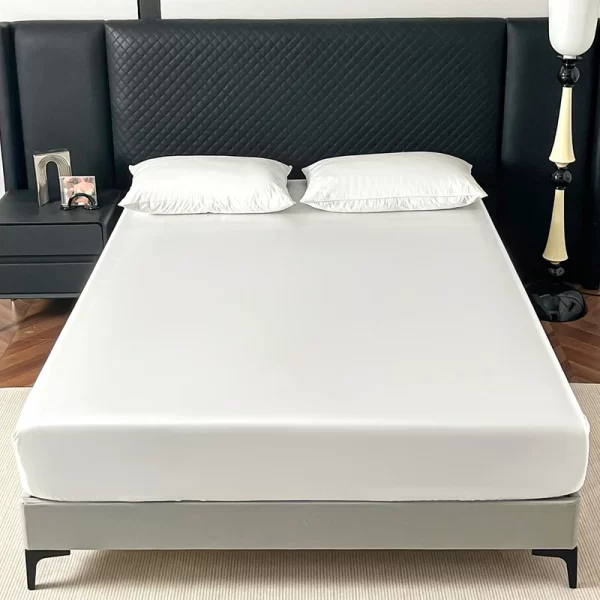 Satin Fitted Bed Sheet with 360° Elastic Band - Image 2