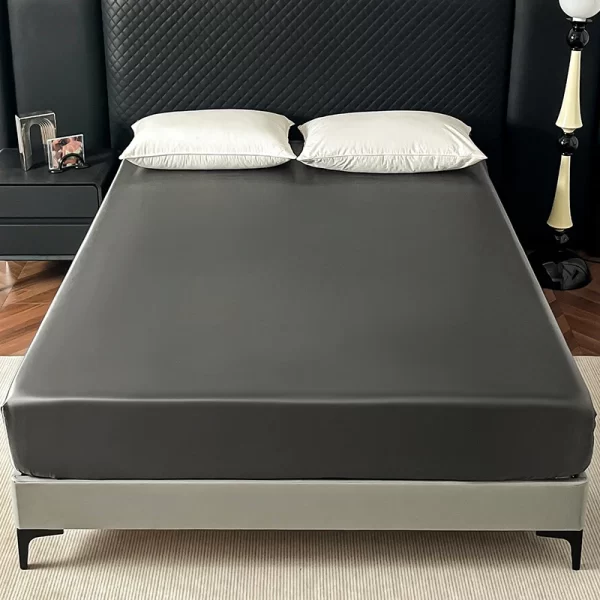 Satin Fitted Bed Sheet with 360° Elastic Band - Image 8