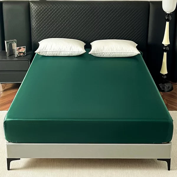 Satin Fitted Bed Sheet with 360° Elastic Band - Image 9