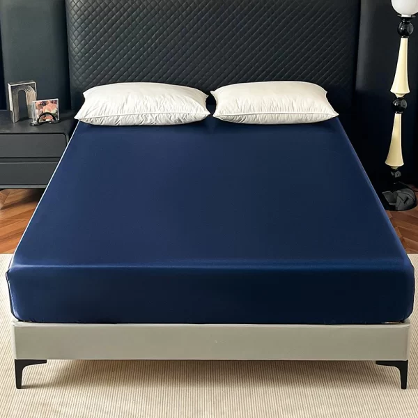 Satin Fitted Bed Sheet with 360° Elastic Band - Image 12