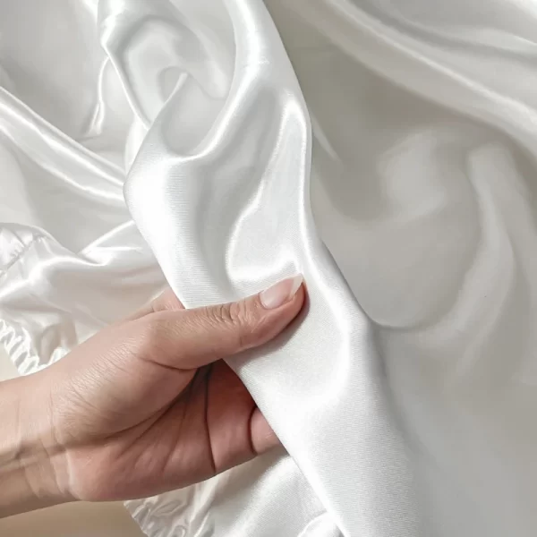 Satin Fitted Bed Sheet with 360° Elastic Band - Image 7