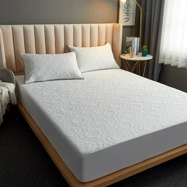 Quilted Waterproof Mattress Protector – Soft & Durable Fitted Cover - Image 8