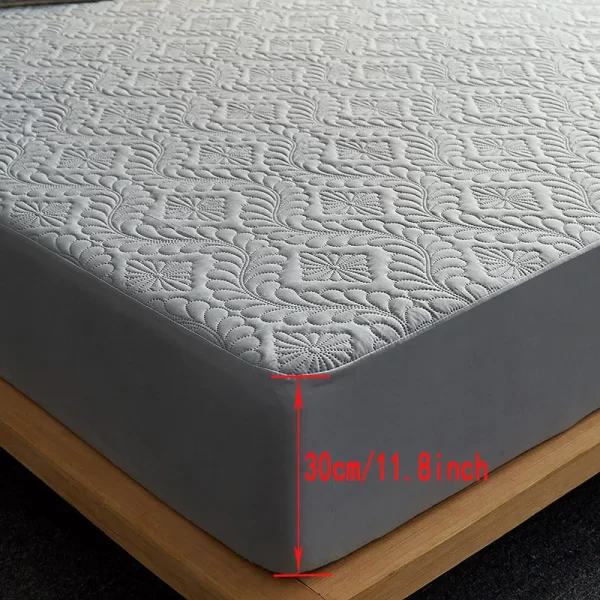 Quilted Waterproof Mattress Protector – Soft & Durable Fitted Cover - Image 2