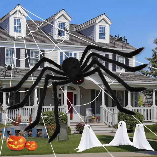 Giant Black Spider Halloween Decoration - Image 7