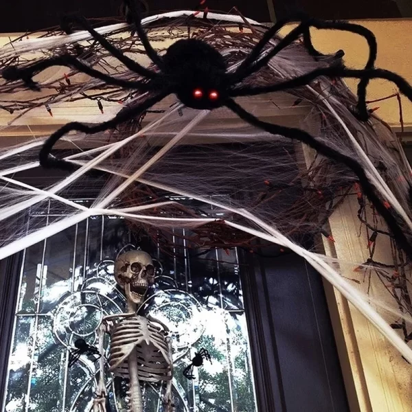 Giant Black Spider Halloween Decoration - Image 8