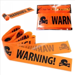 Halloween Warning Tape with Skull Head – Window & Party Decoration