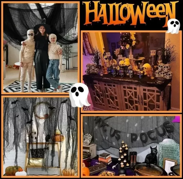 Halloween Black Gauze Creepy Cloth - Image 11