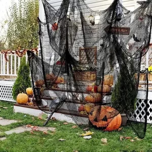Halloween Black Gauze Creepy Cloth - Image 3