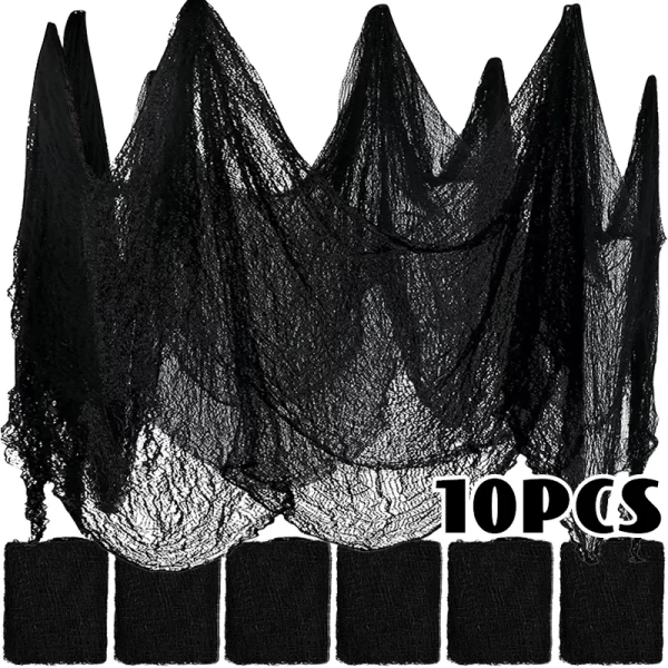 Halloween Black Gauze Creepy Cloth