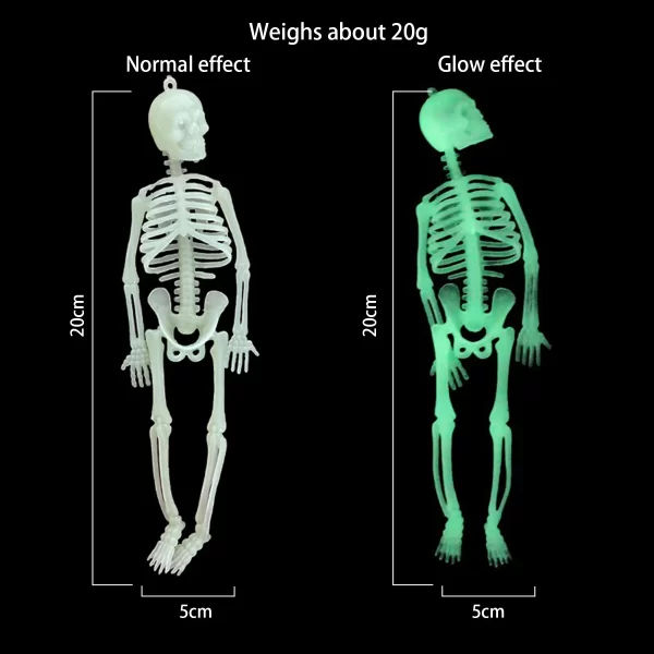 Spooky Full-Body Halloween Hanging Luminous Skeleton - Image 3