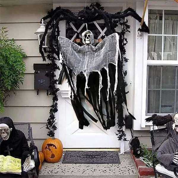 Spooky Halloween Outdoor LED Hanging Skeleton Ghost - Image 6