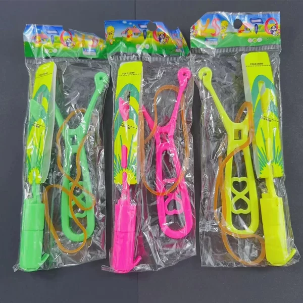 Glow-in-the-Dark LED Rocket Helicopter Toys – 10 Pack with Launchers - Image 5