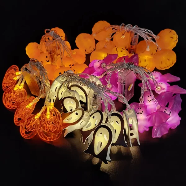 Halloween LED Light String – Eyeballs, Pumpkins & Skulls - Image 6