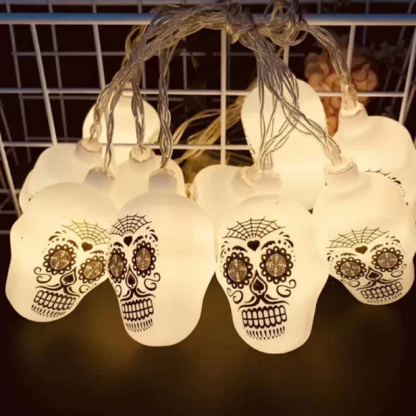 Halloween LED Light String – Eyeballs, Pumpkins & Skulls - Image 9