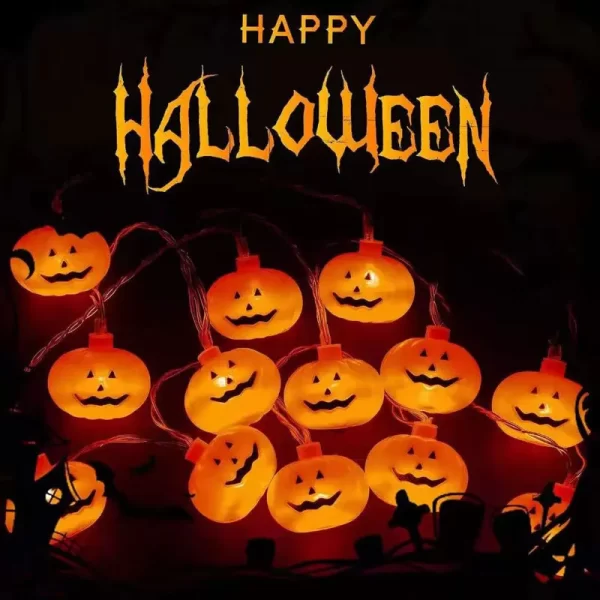 Halloween LED Light String – Eyeballs, Pumpkins & Skulls - Image 10