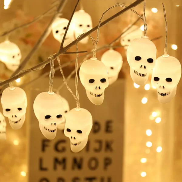 Halloween LED Light String – Eyeballs, Pumpkins & Skulls - Image 7
