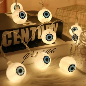 Halloween LED Light String – Eyeballs, Pumpkins & Skulls