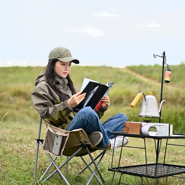 Outdoor Folding Moon Chair – Lightweight, Durable & Comfortable Camping Seat - Image 5