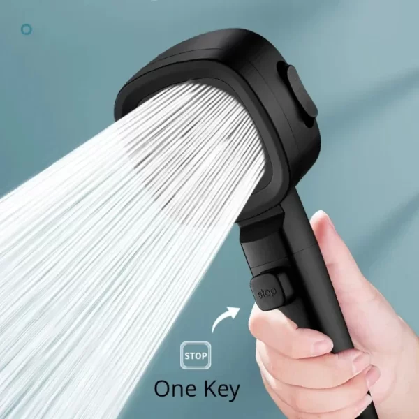 High Pressure Shower Head – 3 Adjustable Modes with Filter - Image 3