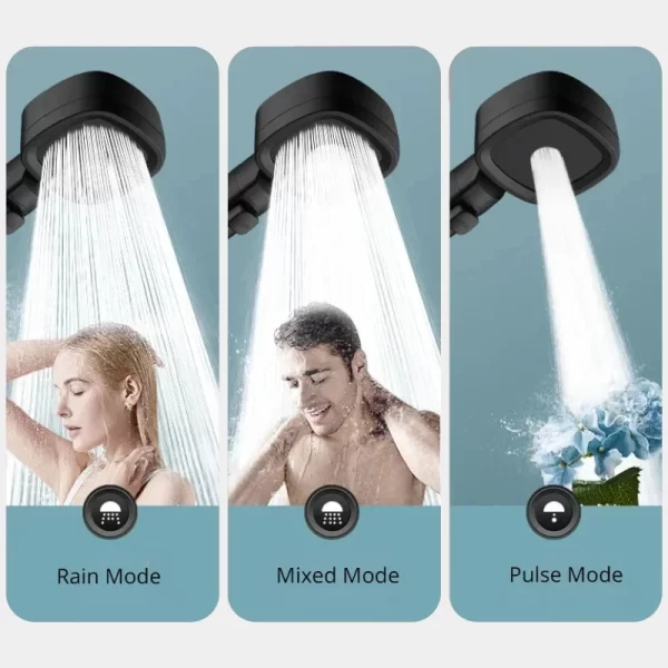 High Pressure Shower Head – 3 Adjustable Modes with Filter - Image 2