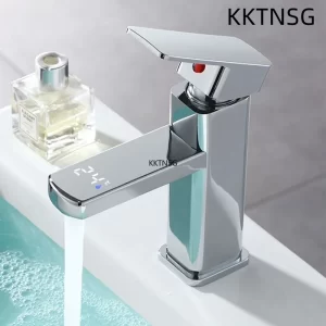 LED Digital Temperature Bathroom Faucet – Smart Hot & Cold Mixer Tap