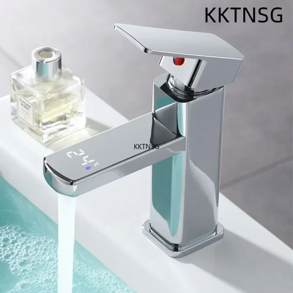 LED Digital Temperature Bathroom Faucet – Smart Hot & Cold Mixer Tap