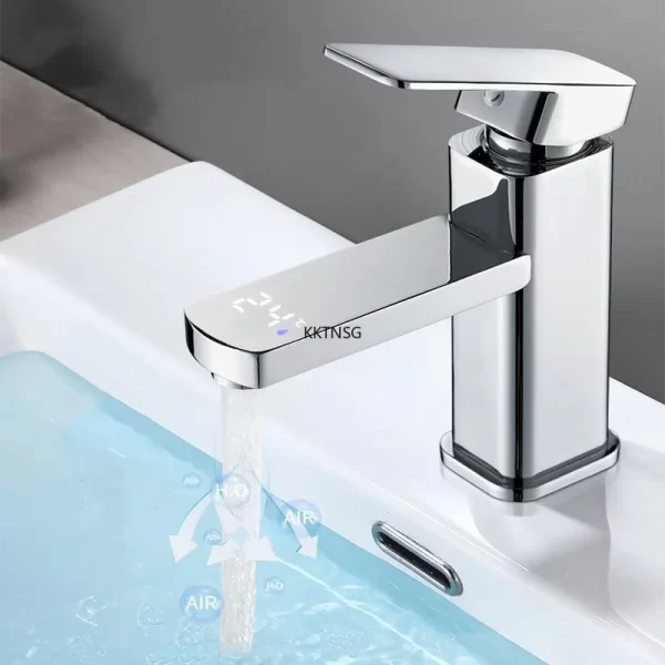 LED Digital Temperature Bathroom Faucet – Smart Hot & Cold Mixer Tap - Image 2