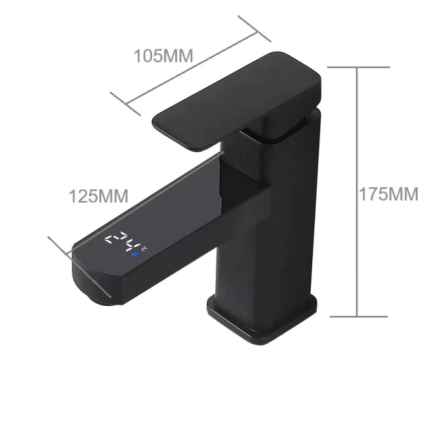 LED Digital Temperature Bathroom Faucet – Smart Hot & Cold Mixer Tap - Image 9