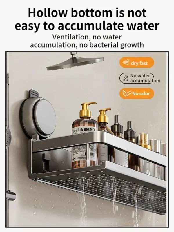 Aluminium Wall-Mounted Bathroom Shelf - Image 5