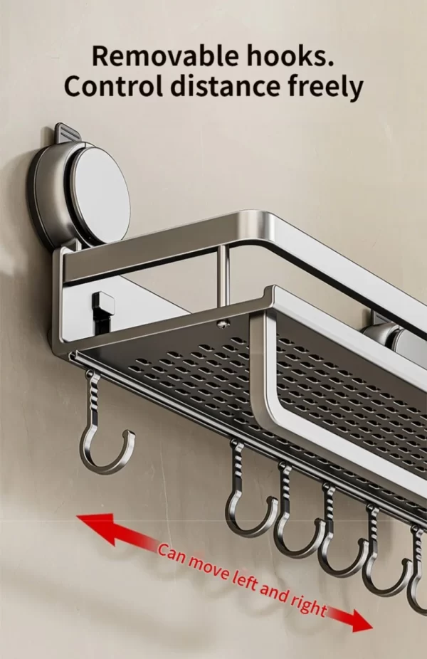 Aluminium Wall-Mounted Bathroom Shelf - Image 9