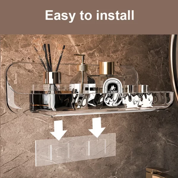 Acrylic Wall Mounted Bathroom Shelf - Image 3