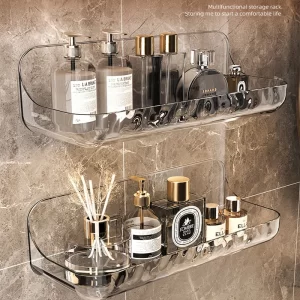 Acrylic Wall Mounted Bathroom Shelf