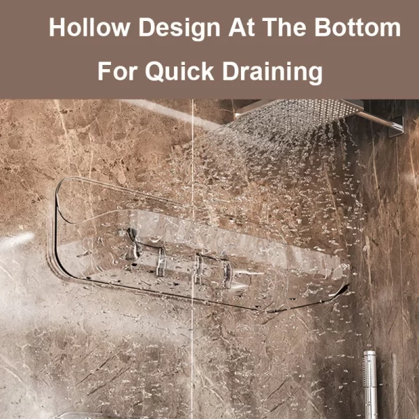 Acrylic Wall Mounted Bathroom Shelf - Image 4