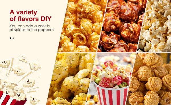 Cozeemax 1200w Retro Hot Air Popcorn Maker - Image 8
