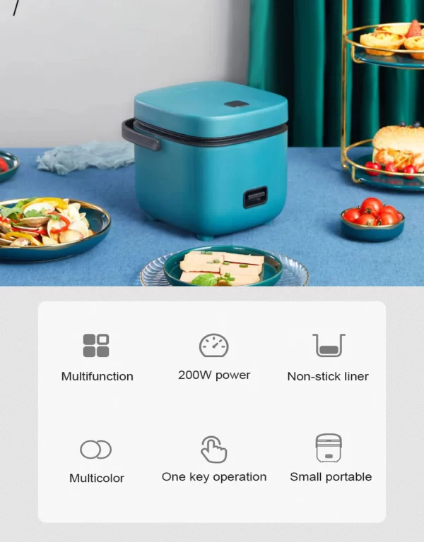 Balashov Mini Electric Rice Cooker – 1.2L Compact Steamer & Food Warmer - Image 10