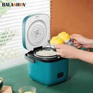 Balashov Mini Electric Rice Cooker – 1.2L Compact Steamer & Food Warmer