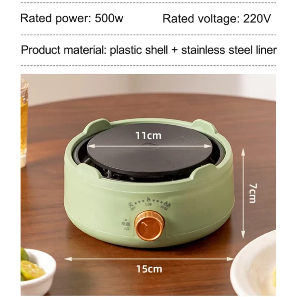 DMWD Multifunctional Electric Hot Plate – 500W Mini Stove & Tea Brewer - Image 2