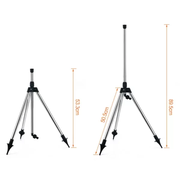 360° Rotating Garden Sprinkler with Adjustable Stainless Steel Tripod - Image 6