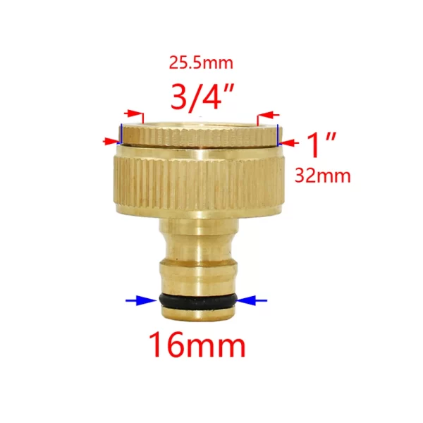 Brass Garden Hose Quick Connector Adapter – 1/2, 3/4, 5/8, 1 Inch - Image 5
