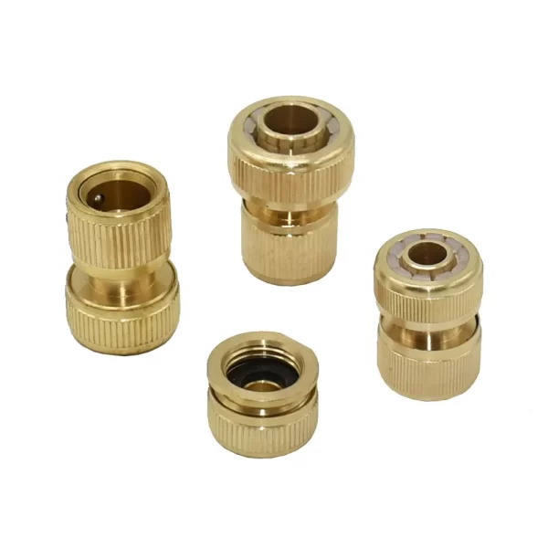 Brass Garden Hose Quick Connector Adapter – 1/2, 3/4, 5/8, 1 Inch - Image 3