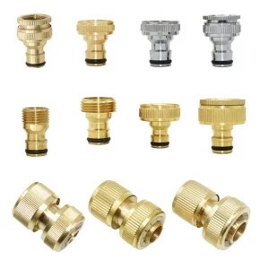 Brass Garden Hose Quick Connector Adapter – 1/2, 3/4, 5/8, 1 Inch