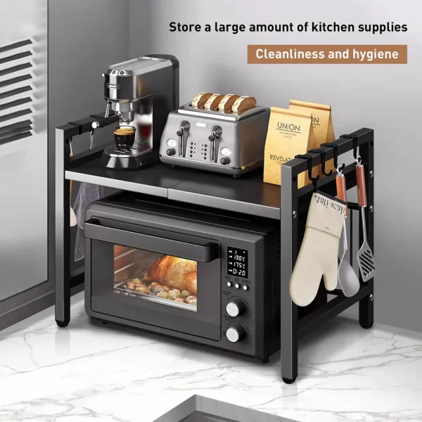 Expandable Microwave Shelf Organiser - Image 4