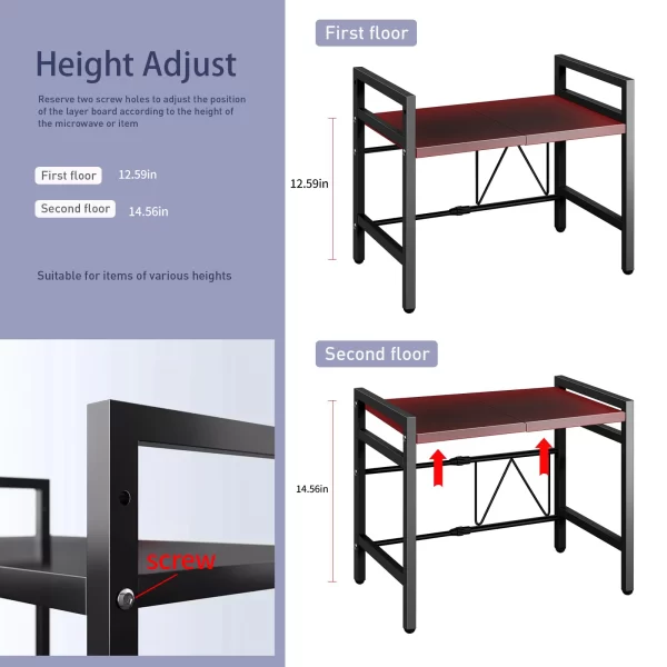 Expandable Microwave Shelf Organiser - Image 3