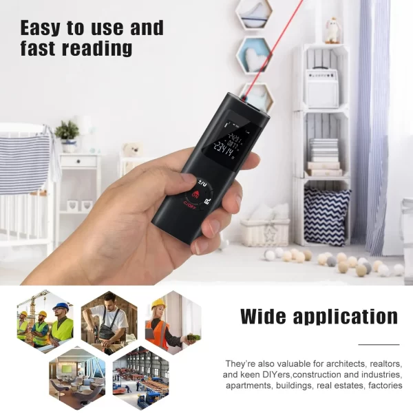 Mini Smart Laser Distance Meter – 40m/60m USB Rechargeable Rangefinder - Image 5