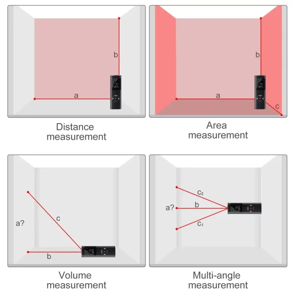 Mini Smart Laser Distance Meter – 40m/60m USB Rechargeable Rangefinder - Image 4
