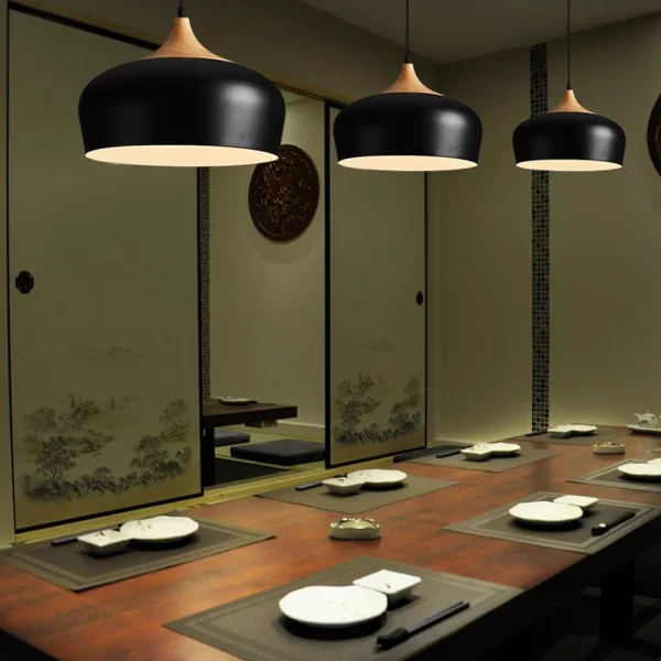 Modern Wood Pendant Lamp - Image 4