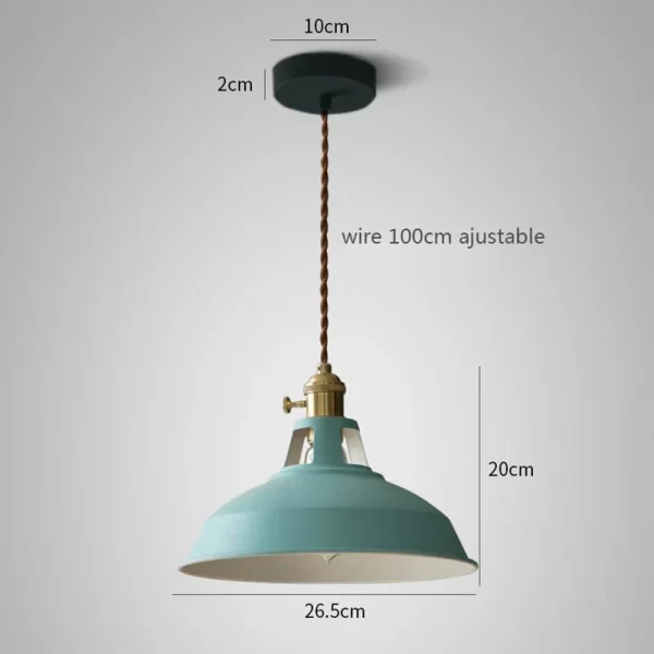 Retro Industrial Pendant Light - Image 4