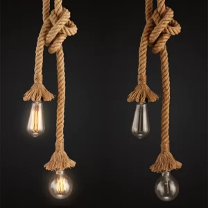 Retro Vintage Hemp Rope Pendant Light