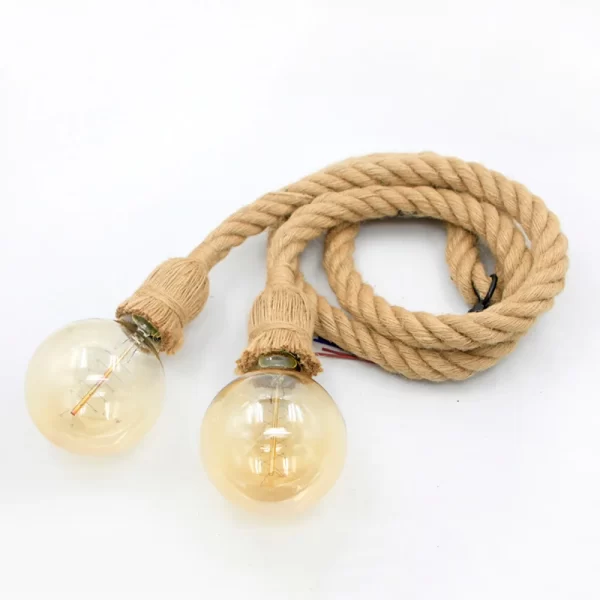 Retro Vintage Hemp Rope Pendant Light - Image 6
