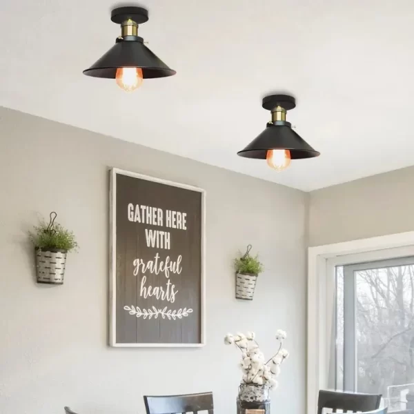 Black Modern Pendant Ceiling Light – 1/2/3 Heads - Image 2